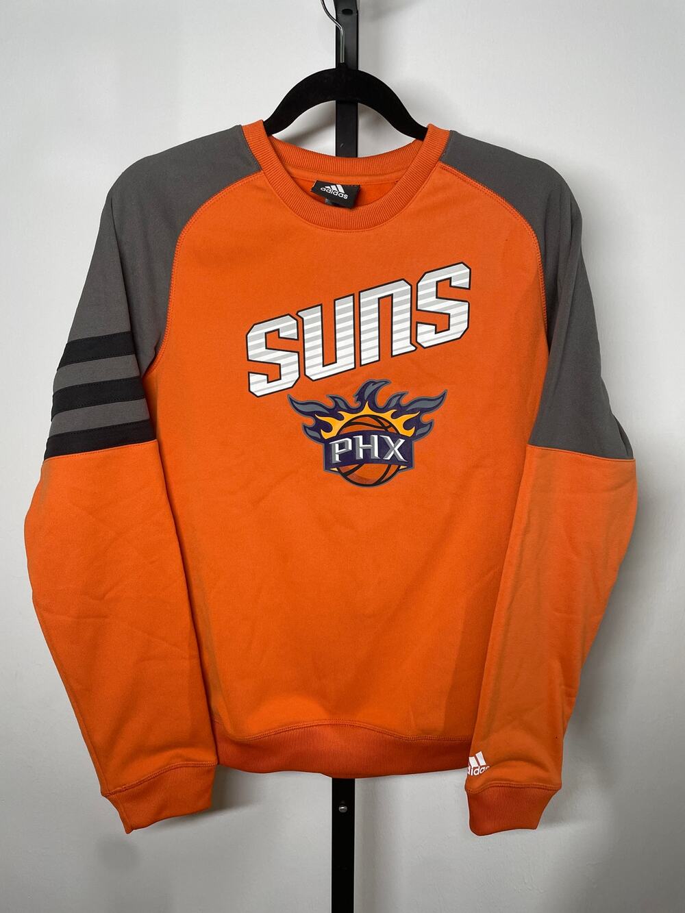 ADIDAS NBA Phoenix Suns Crew Basketball Sweatshirt Orange L Large 14 Youth Boys